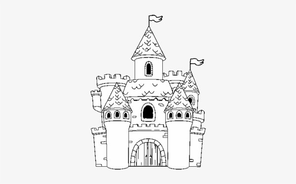 Замок трафарет для детей