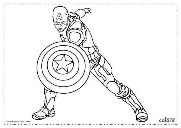 Щит капитана Америки раскраска
