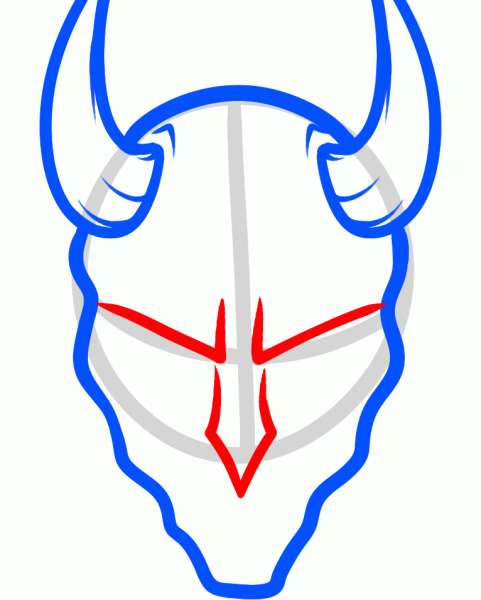 Лицо демона карандашом