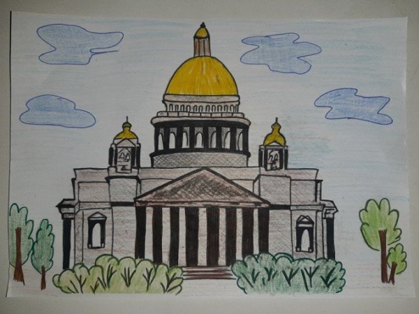 Рисование Исаакиевский собор