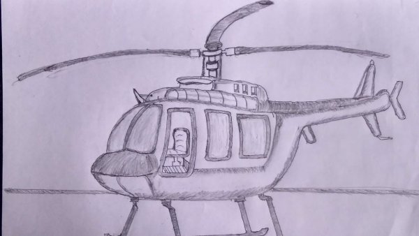 Вертолёт карандашом легко