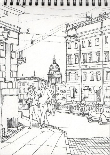 Петропавловский собор Санкт-Петербург раскраска