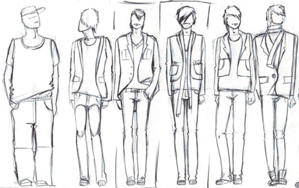 Эскизы мужской одежды карандашом