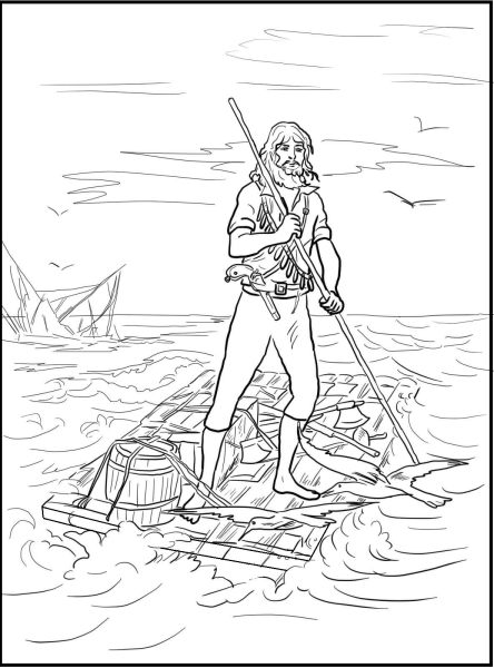 Робинзон Крузо 6 глава рисунок