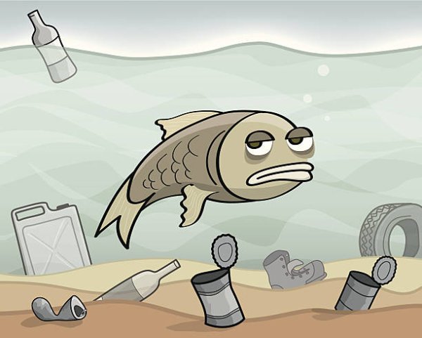 Загрязненная вода рисунок