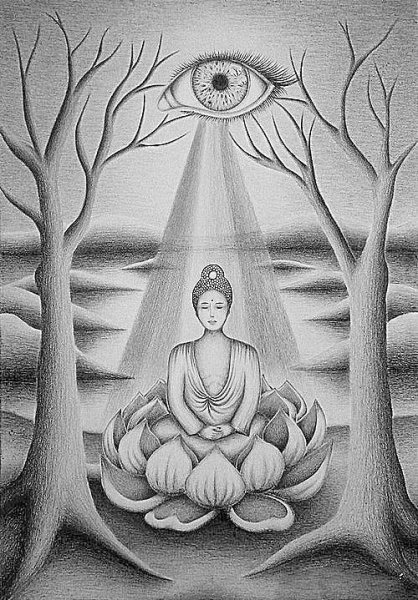 Рисунок на тему Будда