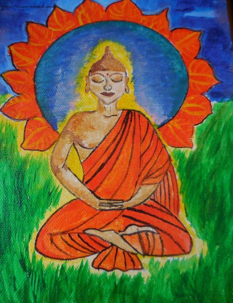 Будда карандашом