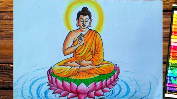 Будда рисунок