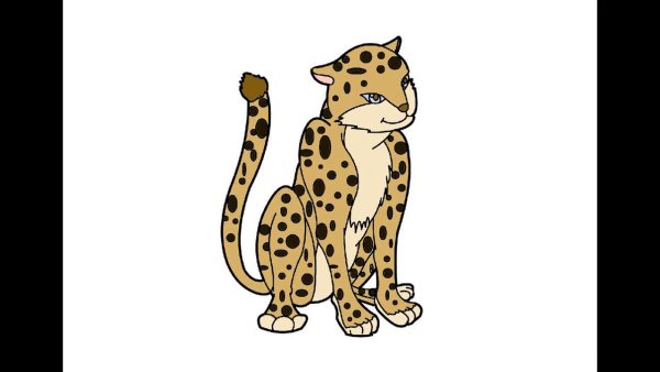 Гепард рисунок карандашом для детей