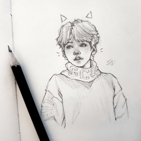 Скетчи БТС Юнги