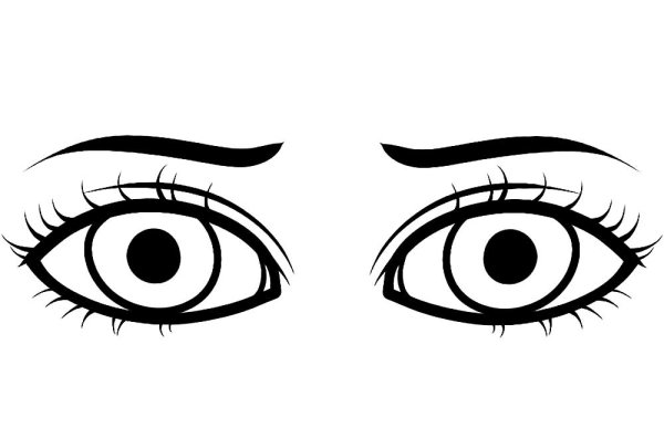 Картинка глаза раскраска