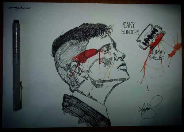 Томас Шелби для срисовки