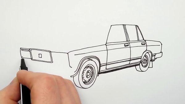 Рисунки Жигули ВАЗ 2107 легко