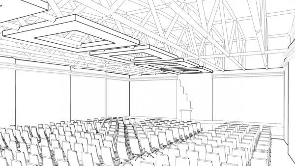 Интерьер актового зала эскиз