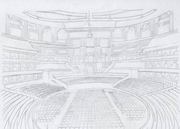 Сцена театра скетч