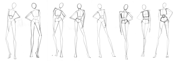 Рисунок девушки в полный рост прямо