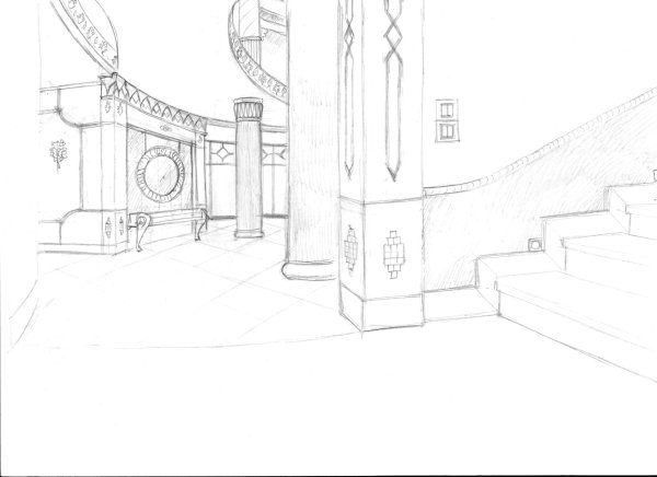 Интерьер дворца раскраска