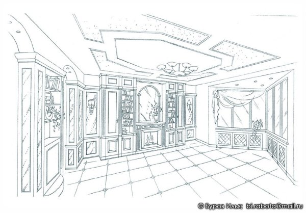 Интерьер дворца раскраска