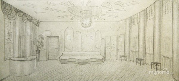 Эскиз интерьера дворца