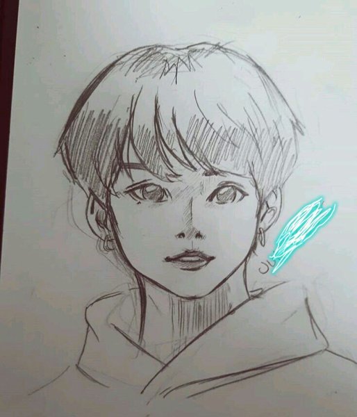 БТС карандашом для начинающих