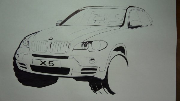 БМВ Икс 6 карандашом