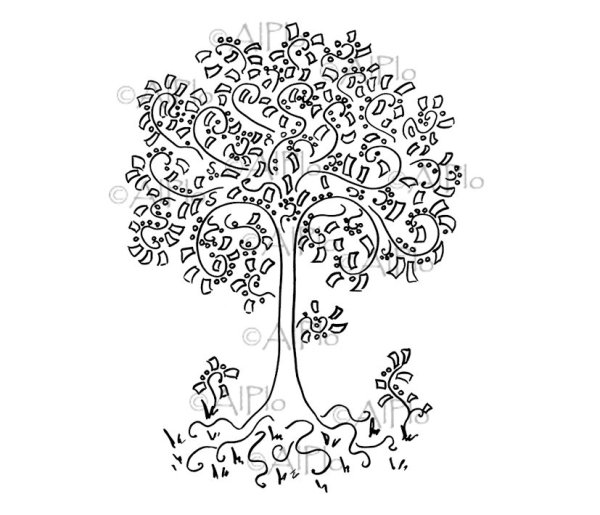 Денежное дерево нарисовать