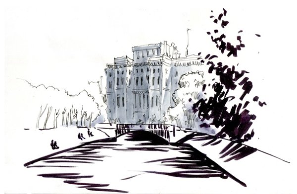 Михайловский замок зарисовки