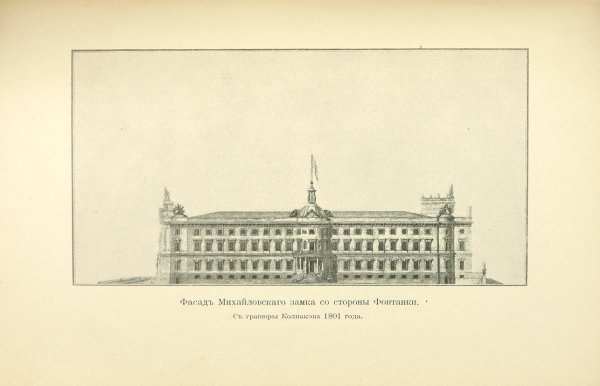 Михайловский замок чертеж фасада