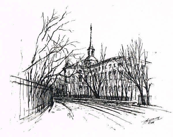 Михайловский замок зарисовки