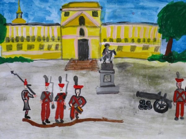 Детский рисунок Михайловский замок