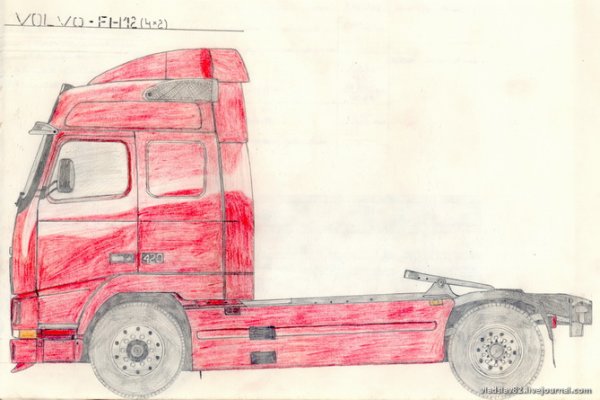 КАМАЗ рисунок карандашом