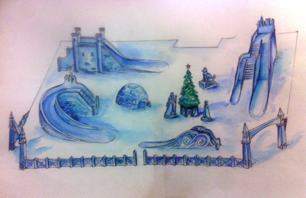 Эскиз новогоднего городка