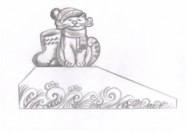 Ледяной городок эскиз