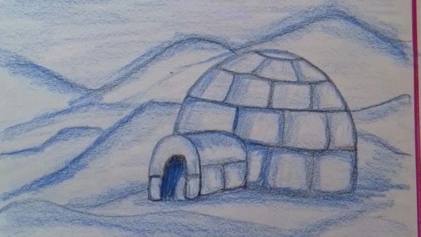 Эскиз снежного городка