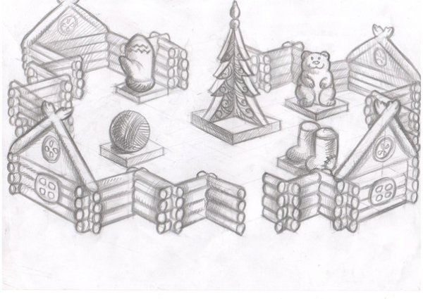 Эскизы ледового городка 2021