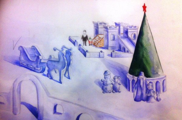 Ледяной городок эскиз