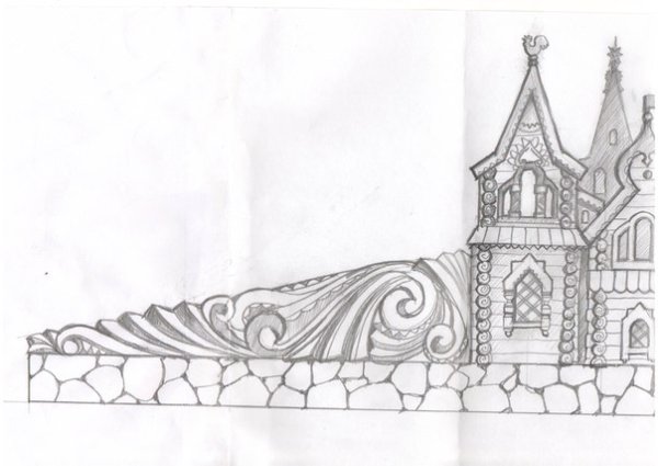 Эскиз снежного городка