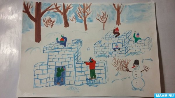 Эскизы снежных скульптур