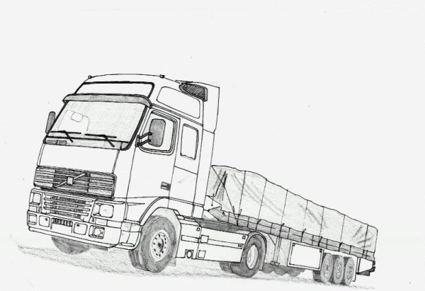 КАМАЗ 54115 карандашом