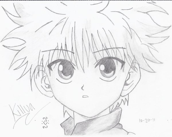 Киллуа Хантер х Хантер для срисовки