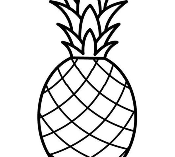 Рисование ананас