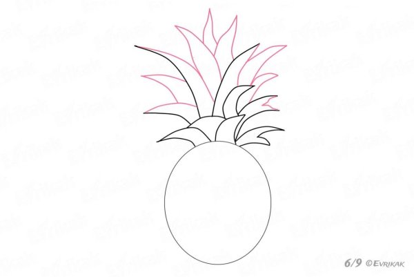 Поэтапное рисование ананаса