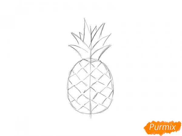 Ананас нарисовать легко