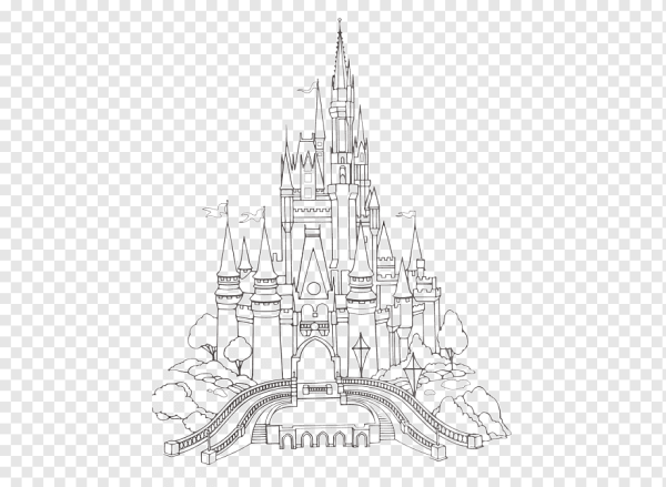 Disneyland замок Золушки контур