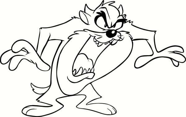 Тасманский дьявол нарисовать