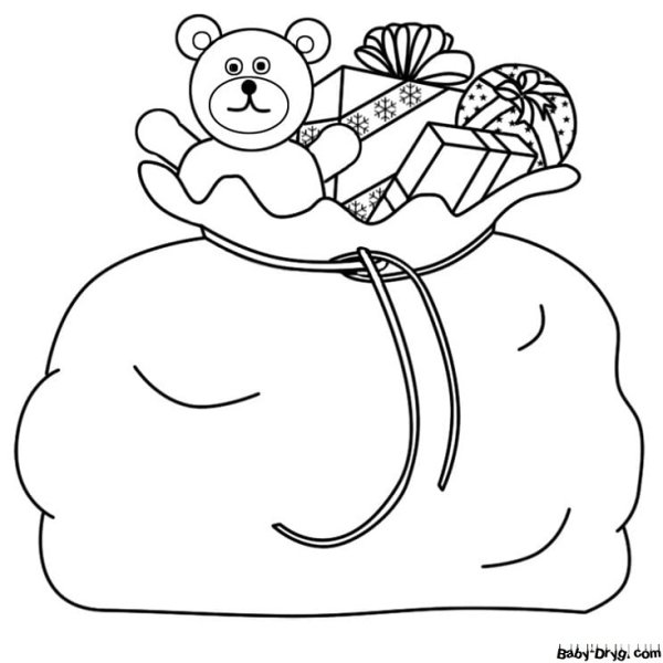 Подарок раскраска