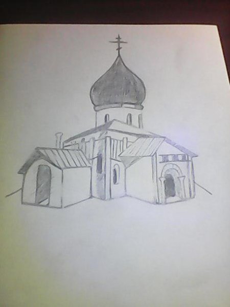Нарисовать Георгиевский собор храм