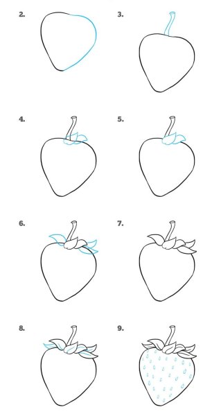 Как нарисовать клуклубнику
