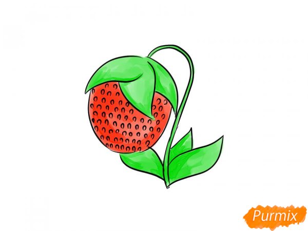 Лёгкие рисунки для детей клубника