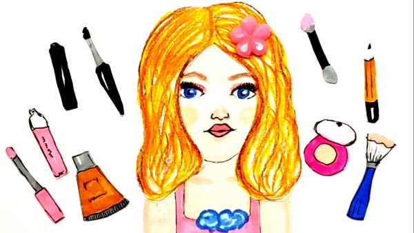 Профессия визажист рисунок